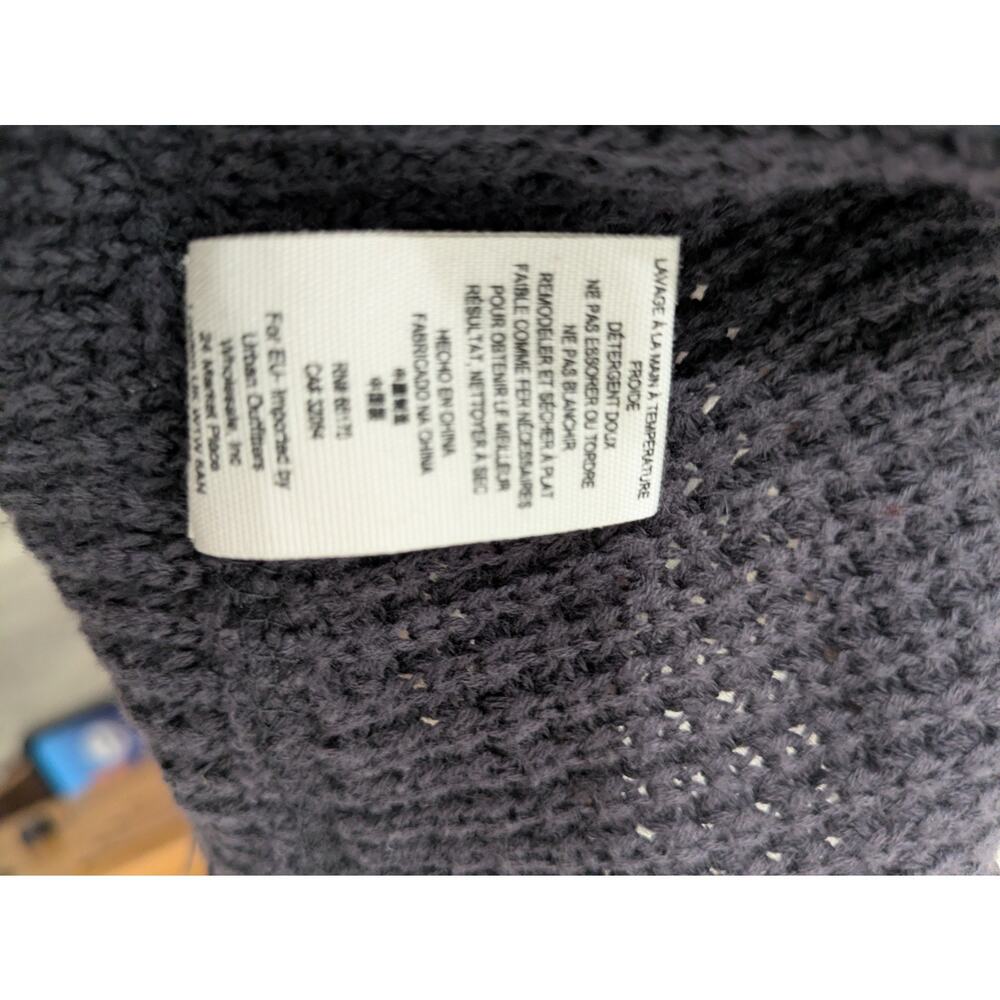 Free People Charcoal Grunge Oversized High Low Sweater Small - Picture 8 of 12